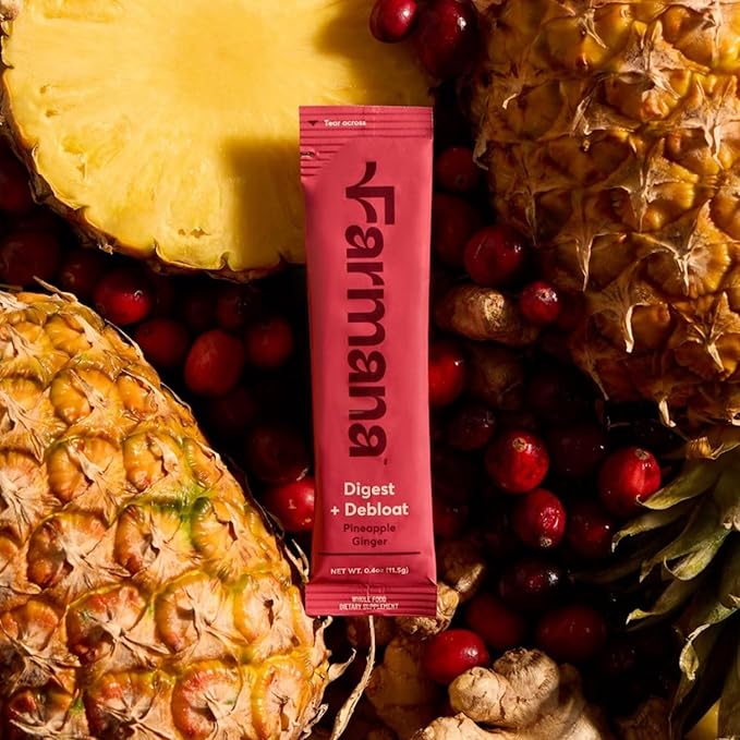 Debloating and Daily Digestion Drink Mix – Anti-Bloating and Gut Health Supplement with Digestive Enzymes, Prebiotics, and Organic Superfoods – Detox and Debloat - Pineapple Ginger Flavor