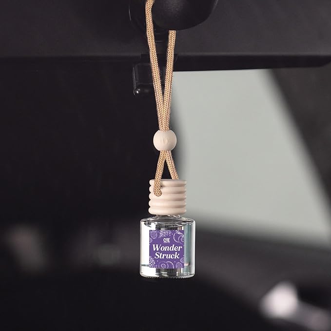 CANDECraftCo Car Air Hanging Fragrance Oil, Car Auto Freshener for Essential Oils, Scents Fragrance Aromatherapy Automobile Diffuser, Long Lasting (Wonder Struck)