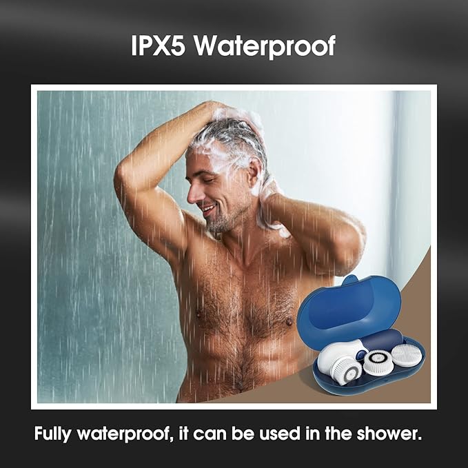 Facial Cleansing Brush: Face Scrubber for Men and Women - Face Brushes for Deep Cleansing and Exfoliating