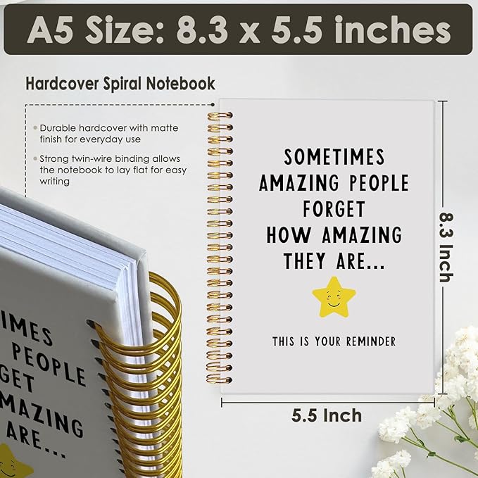 Inspirational Gift Appreciation Gifts for Coworkers, Thank You Gifts for Women Men Friends Staff, Motivational Notebook journal, Farewell Gifts for Coworkers 5.5x8.3