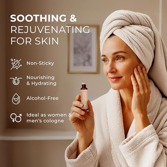 Gya Labs Frankincense Essential Oil Roll On - 0.34 Fl Oz - Travel Size Roller for Camping, Skin, Aromatherapy Relief, Convenience