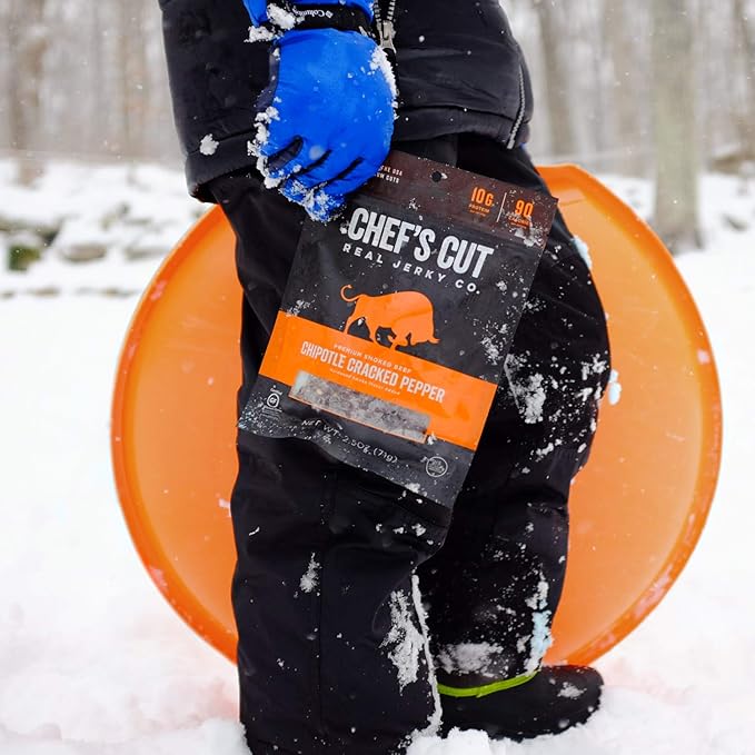 Chef's Cut Real Steak Chipotle Cracked Pepper Jerky, 2.5 Ounce (4 Pack)