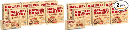 Nature's Bakery Oatmeal Crumble Bars, Strawberry, 6-6 Count Boxes (36 Bars), Vegan Snacks, Non-GMO (Pack of 2)