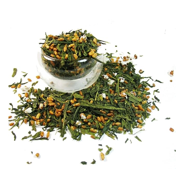 Organic Premium Genmaicha Popcorn Green Tea helps the stomach to digest – 3 Oz Bag