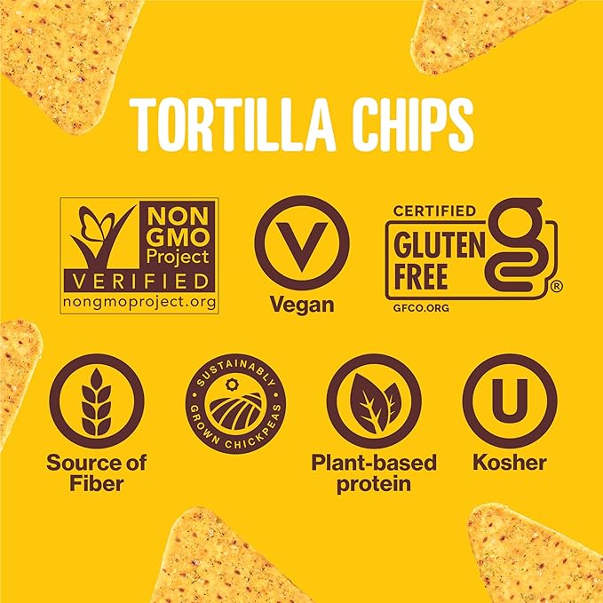 HIPPEAS Chickpea Tortilla Chips, Rockin’ Ranch, 1 Ounce (Pack of 18), 3g Protein, 3g Fiber, Vegan, Gluten-Free, Crunchy, Plant Protein Snacks