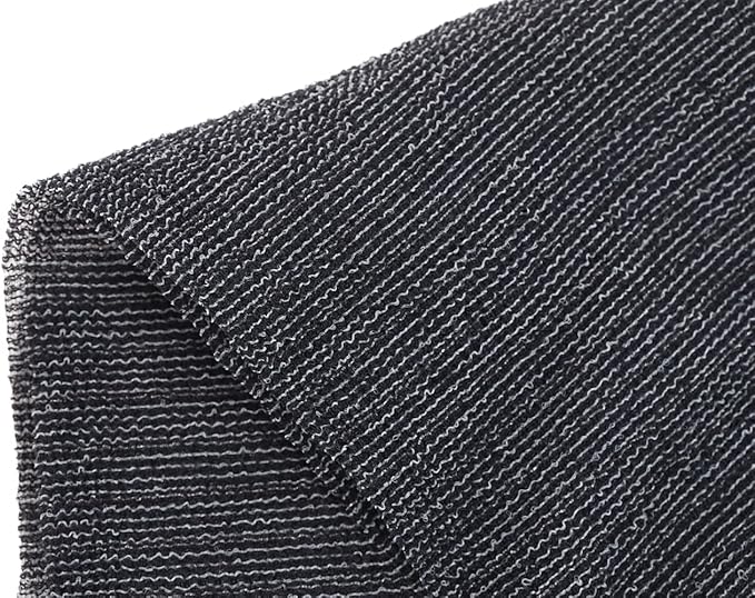 Extra Rough, Exfoliating Washcloth [Made in Japan] Exfoliating Towel Special Texture Makes Fluffy Foam Lather, Back Scrubber, Dead Skin Cell Remover [Loofah for Women and Men] (Black)