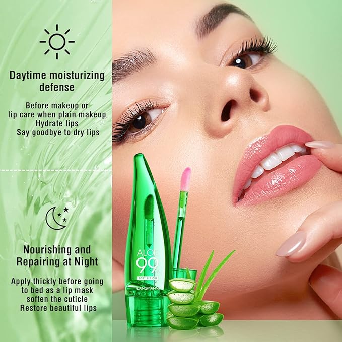 3 Pcs Aloe Vera Lip Gloss Set,Magic Temperature Color Change Lip Gloss Moisturizing Long Lasting Lip Stain Liquid Lipstick Lip Tint for Women