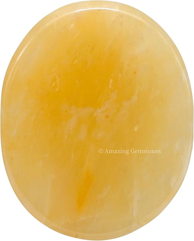 Amazing Gemstone Yellow Aventurine Worry Stone Crystals and Healing Stones - Worry Stones for Stress Relief Gifts - Piedra Crystal Fidget for Meditation - Unique Stocking Stuffers and Birthday Gifts