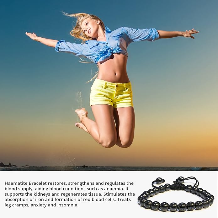 Energy Protection Crystal Handmade Adjustable Bead Bracelet Perfect for Men, Women’s Gift - Gemstone Healing Stretch Bracelet Pulsera Para Hombre Mujer Stocking Stuffer