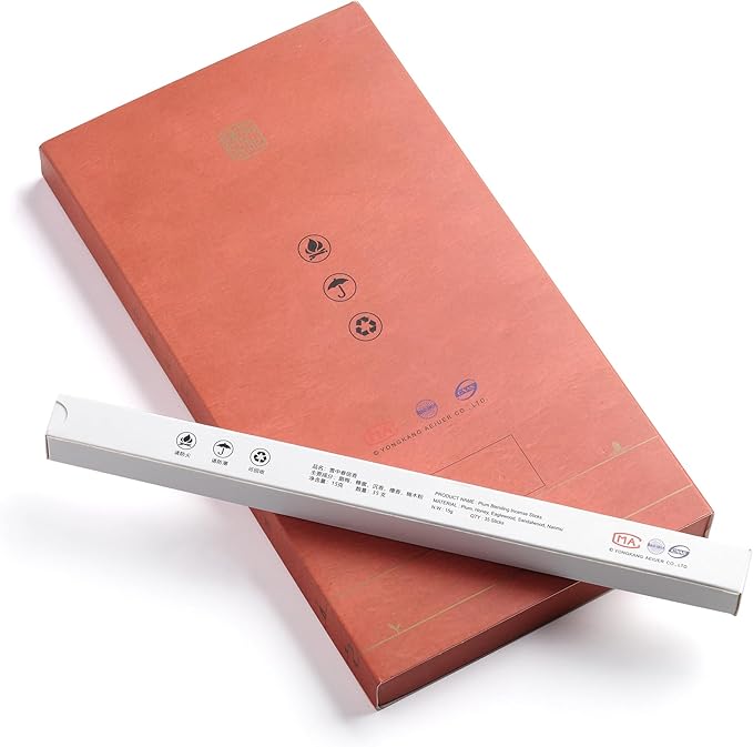 Asian Joss Incense Sticks - Set of 7-245 Sticks, Sandalwood, Eaglewood, Jasmine, Pear, Plum, Mugwort, Osmanthus Incense Sticks, Insense Sticks, Natural & Slow Burning Inscents -BIS-S