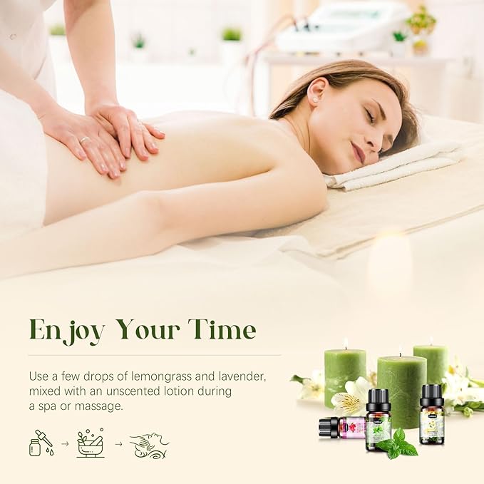 Essential Oils Set, Aromatherapy Essential Oil Kit for Diffuser, Candle, Soap Making, Massage, Skin Care (48 x 5ml) - Sandalwood, Eucalyptus, Lavender, Tea Tree, Peppermint Aromatherapy Oil