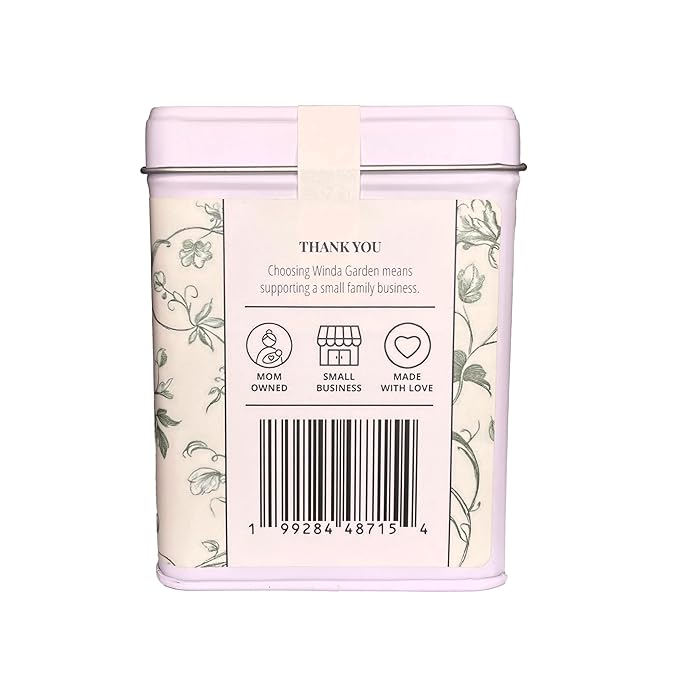 Windia Garden, Spearmint Tea, Loose Leaf Herbal Tea, Grown in USA, Caffeine-Free, Classic Metal Tea Tin, Hand-Packed in California, Small Woman Owned Business