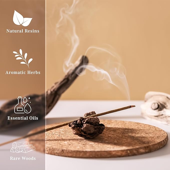Incense Sticks, Saffron Sandal Incense, Made with Natural Ingredients, Hand Rolled Aromatic Masala, 40 Stick Pack, 45-60 Minute Burn Time, Best for Home Fragrance, Meditation, Yoga, Spiritual Healing