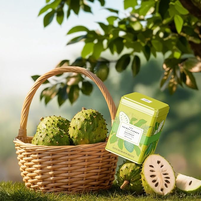Life Plus Style Gourmet Secret Garden Organic Soursop Green Tea 50 Premium Tea Bags 100% Natural Blend of Pure Soursop Leaves Gluten Free No Additives No Sugar Non GMO Supports Digestion
