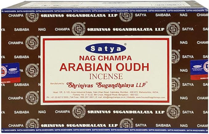 Arabian Oudh Incense Sticks and Holder Bundle - Satya Incense