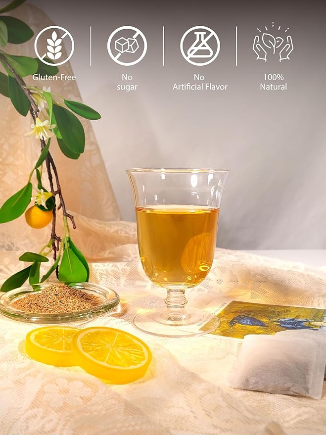 TeeLux Lemongrass Tea Bags, Pure & Natural Lemongrass Herbal Tea, Refreshing & Smooth Taste, Caffeine Free, 100 Count