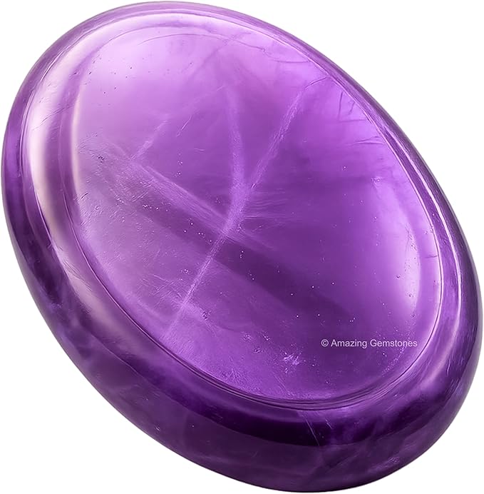 Amazing Gemstone Amethyst Worry Stone, Healing Crystals - Piedra Crystal Fidget for Gift, Meditation, Calming, Relaxation, Stress Relief