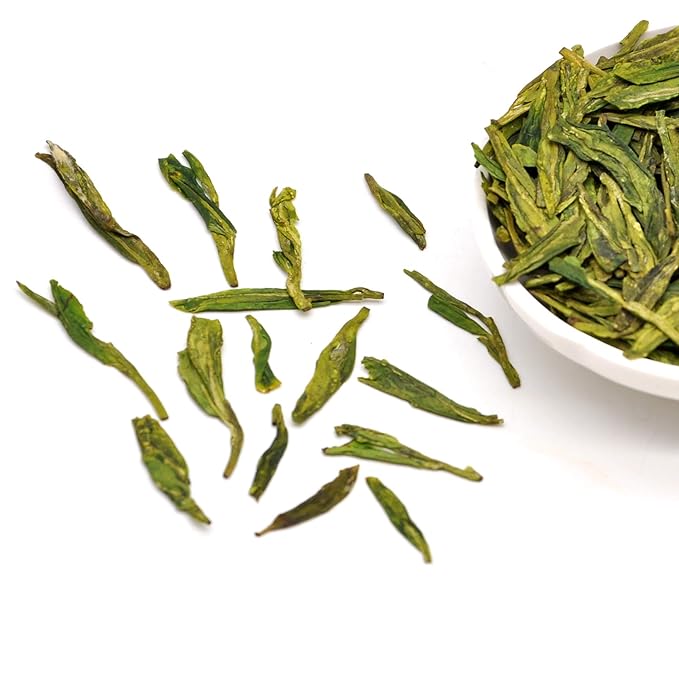 ChaWuWarmSun [S] LongJing Green Tea,3.5oz/100g,Chinese Dragon Well Green Tea Loose Leaf