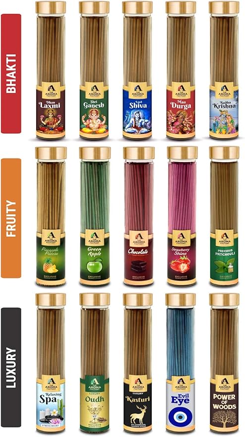 The Aroma Factory Strawberry Shine Charcoal Free Incense Stick, Scented Agarbatti, 100% Herbal Premium Aromatherapy, Meditation Prayer Relaxation, Crafted for Luxury Seekers (100g)