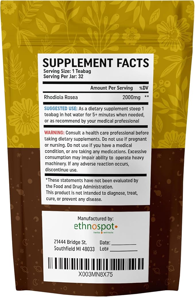 RootsPM Sleep Teabags - Herbal Blend of Valerian Root, Ashwagandha & Kava Kava, Natural Relaxation Tea for Restful Nights, Unsweetened & Vegan, 100% Natural Ingredients - 2 Gram Teabags - 32 Teabags