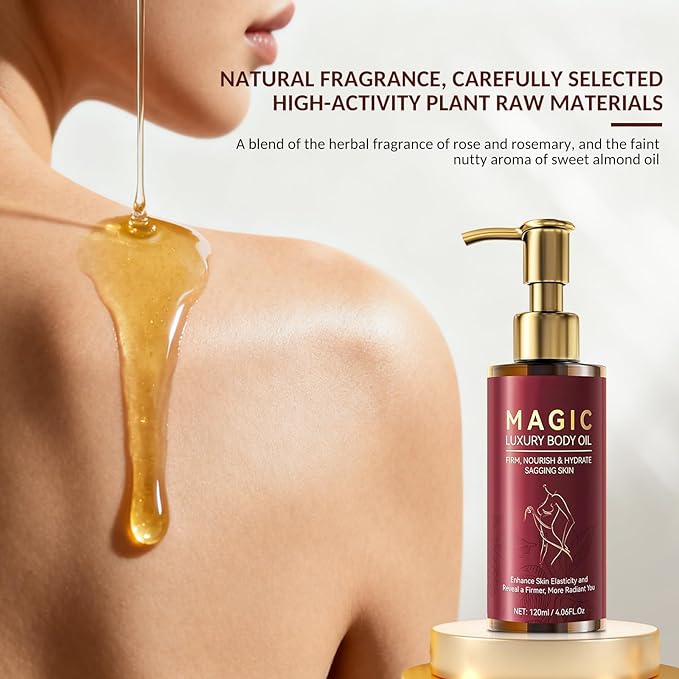 Magic Firming Luxury Body Oil Glow Remedy,Tightening & Hydrating Treatment for Arms,Legs,Stomach & Body | Natural Firming Oil for Dry Skin,Lightweight,Non-Greasy, Nourishing Formula-4.06 FL OZ