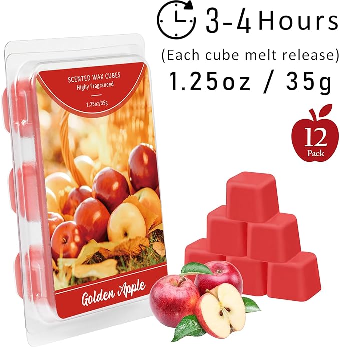 STRN Wax Melts Premium Soy Wax Cubes, Long-Lasting Highly Scented Essential Oils Fragrances Wax Cubes for Warmers Plant Based All Natural Soy Wax Melts - 12 Pack