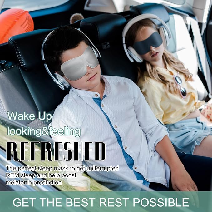 8 Pcs Sleep Eye Mask 3D Contoured Eye Mask Blackout Eye Covers for Sleeping with Adjustable Strap Block Out Light Night Blindfolds Soft Comfy Eye Shade for Women Men(Medium,Retro Colors)