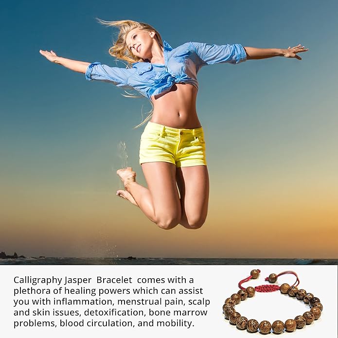 Energy Protection Crystal Handmade Adjustable Bead Bracelet Perfect for Men, Women’s Gift - Gemstone Healing Stretch Bracelet Pulsera Para Hombre Mujer Stocking Stuffer