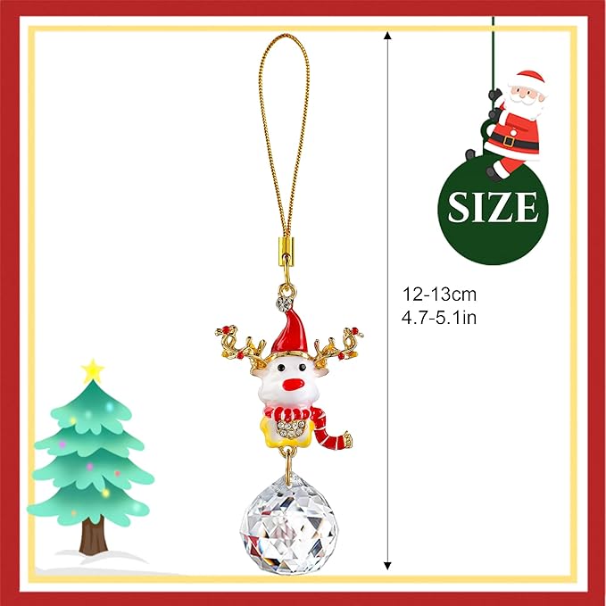 H&D HYALINE & DORA Christmas Ornaments Set Christmas Hanging Ornament Pendant Elk Gnome Snowman Ornament for Xmas Tree Home Decor(4 Pack)