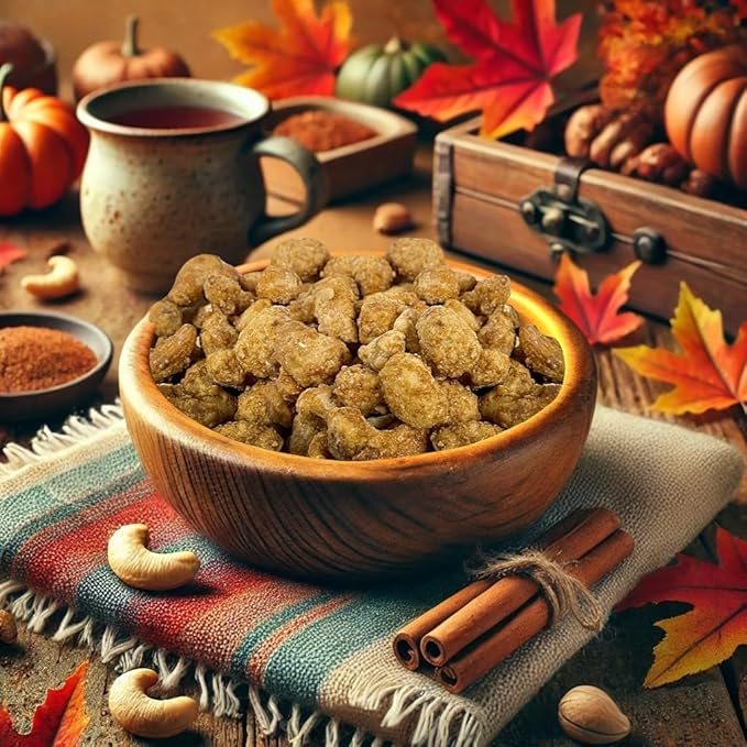 Cinnamon Toffee Cashews 2 Pound Resealable Bag | Kettle Cooked, Flavored Nuts | Sweet & Crunchy Snack | Gourmet Fall & Holiday Treat | Perfect for Gifting, Entertaining, and Baking | Jaybee's