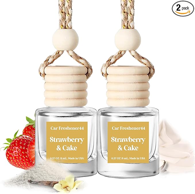 Car Air Freshener Hanging, Cute Air Diffuser, Long Lasting Car Fresheners for Women, Made in USA (2 Pack)