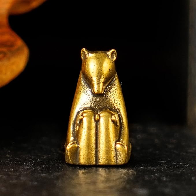 CHOVY BearNurturers Solid Brass Bear Family Sculpture - 100% Handcrafted Mother & Two Cubs Hugging Figurine, Heartwarming Collectible Art for Desk, Unique Gift for Nature & Animal Lovers