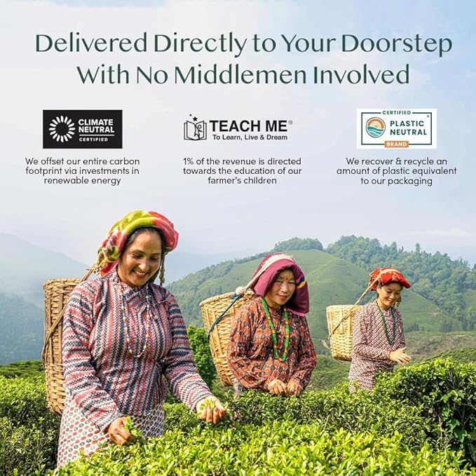 VAHDAM, Vedic Kadha Herbal Tea Bags (100 Ct) Caffeine Free, 100% Real Ingredients - Turmeric, Black Pepper, Amla, Tulsi, Ginger, Cloves | Pure Herbal Tisane - Earthy, Savory | Resealable Ziplock Pouch