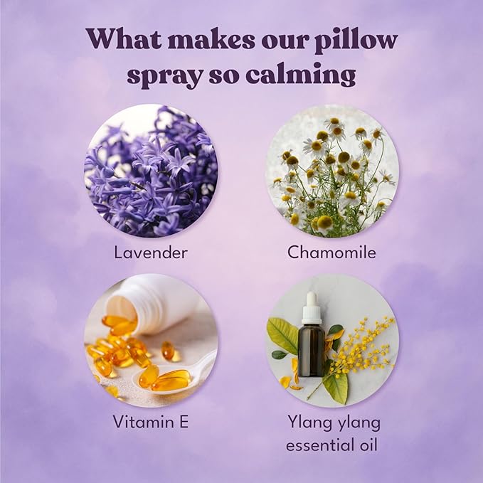 Lavender Pillow Spray for Sleeping – Aromatherapy Sleep Mist & Natural Bedtime Linen & Room Spray – Vegan, Non-Toxic, Travel-Friendly – Sweetzzz by Elitif