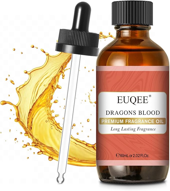 EUQEE Dragons Blood Fragrance Oils, 60ml Scent Essential Oils with Glass Dropper for Diffusers, Soap Making, DIY Bath Bombs - 2.02Fl oz