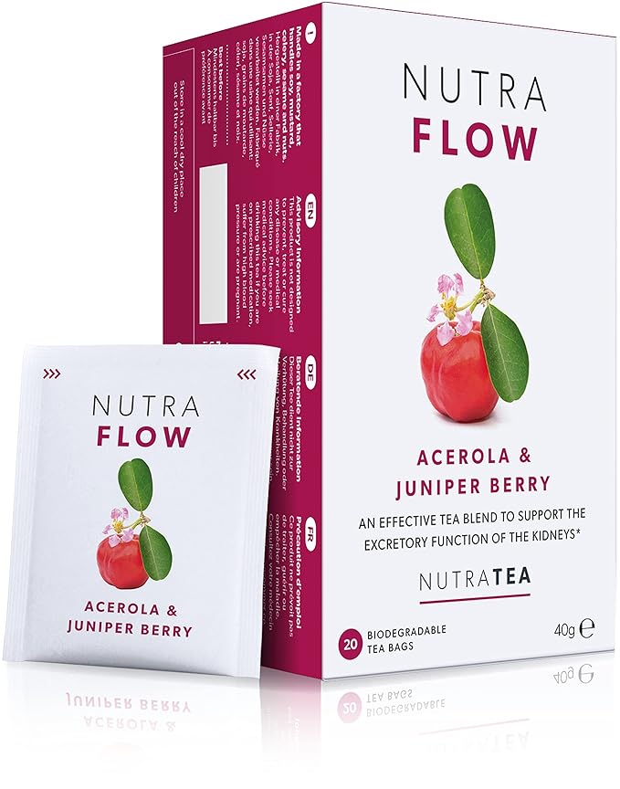 NUTRAFLOW - UTI Tea | Thrush Tea – Includes Horsetail, Yarrow & Goldenseal - Eases Discomfort Within The Urinary Tract & Kidney - 60 Enveloped Tea Bags - by Nutra Tea - Herbal Tea - (3 Pack)