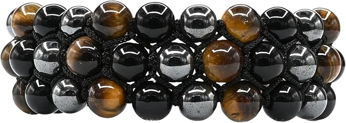 Natural Healing Crystal Bracelet for Women - Mens Bracelet Energy Balancing Gemstones Set - Adjustable Stone Bead Bracelet for Men and Women - Chakra Crystal Therapy Accessory, Meditation