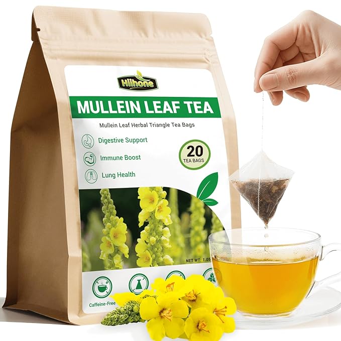 Mullein Leaf Herbal Tea - Caffeine Free, 20 Tea Bags