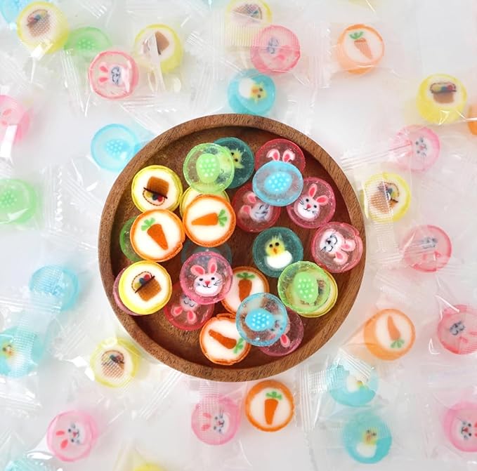 Easter Candy - Individually Wrapped Bulk Hard Candy Mix - Small Hard Candies Easter Variety Pack - Great for Egg Fillers - Office Candy - 1 lb Bag - 6 Flavors - Treats for Kids and Adults