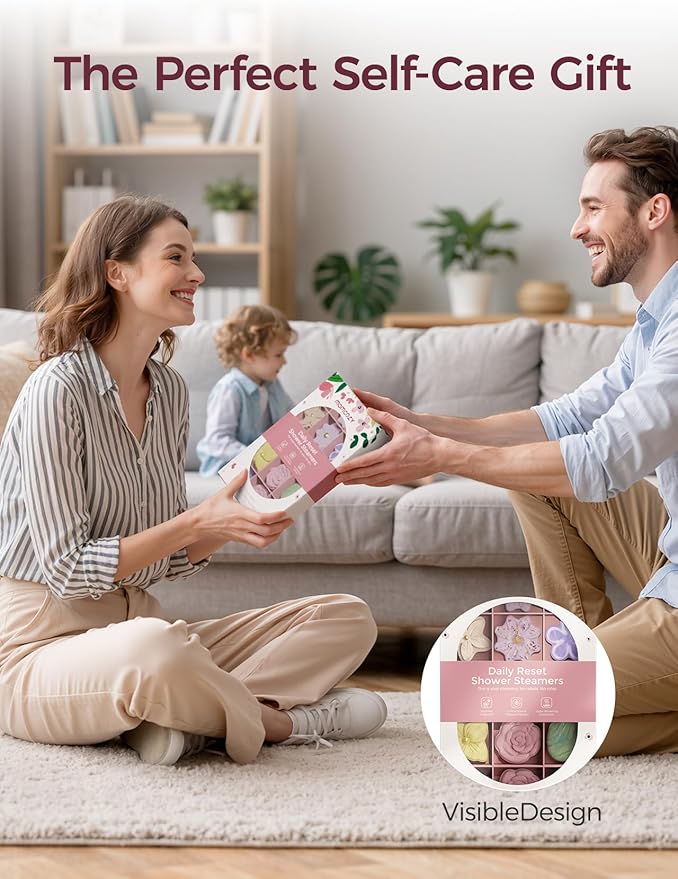 Momcozy Shower Steamers 14 Pack-7 Unique Shapes & Floral Scents, Long Lasting Fragrance, Gentle Formula, Perfect Travel & Gift Idea for Home Spa Relaxation