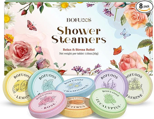 Shower Steamers Aromatherapy – Birthday Gifts for Women Teen Girls Mom, Natural Essential Oils Bath Bombs for Relaxation Home SPA, Christmas Stocking Stuffers White Elephant Gifts for Adults