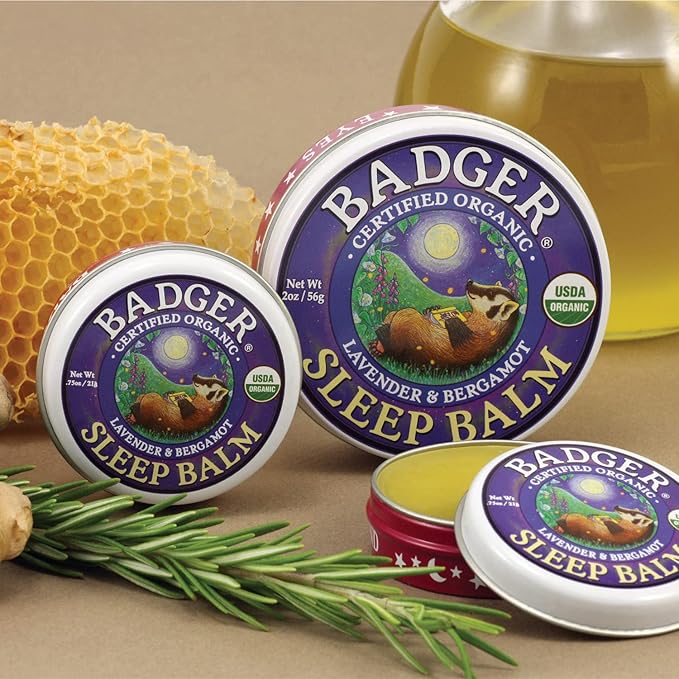 Badger - Natural Sleep Balm, Lavender & Bergamot, Relaxing and Calming Balm for Children and Adults, 2 oz