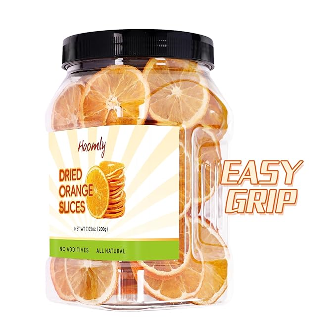 Haomly Dried Orange Slices,7oz(200g), Dehydrated Orange Slices,Natural Dehydrated Oranges For Cocktails for Cocktails/Decor/Candles/Crafts/Cakes/Tea,No Sugar Added,Orange Slices