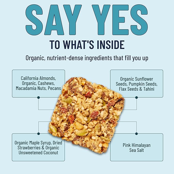 The YES Bar – Strawberry Coconut – Plant Based Protein, Decadent Snack Bar – Vegan, Paleo, Gluten Free, Dairy Free, Low Sugar, Healthy Snack, Breakfast, Low Carb, Keto Friendly (Pack of 6)