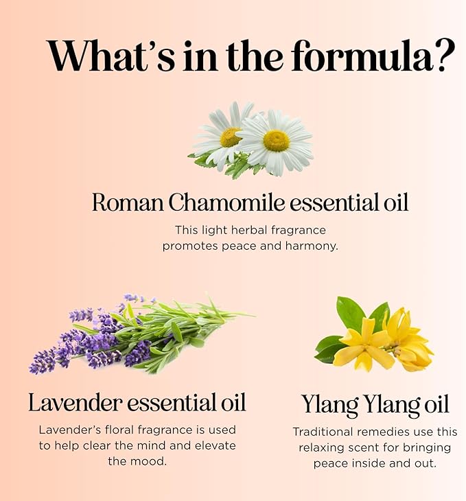 Relaxing Essential Oil Roll On - Aromatherapy Essential Oil Roller with Calming Essential Oils - Relaxing Essential Oil Blend with Lavender Ylang Ylang Chamomile & Geranium for Stress Support (1 Pack)