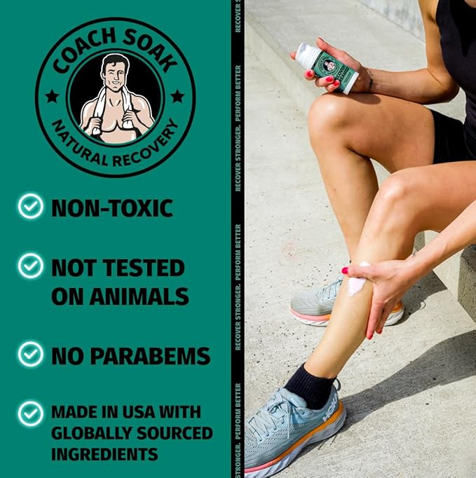 Coach Soak Magnesium Lotion Trial Absorbing Magnesium Chloride & MSM Cream for Athlete Recovery - 0.02 lb (3 Pack) - Eucalyptus & Lavender