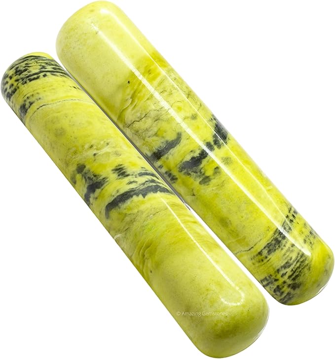 Amazing Gemstone Serpentine Crystal Wand Massage Stick - Pelvic Wand Gua Sha for Adults - Crystals and Healing Stones Massage Wands for Adults Gifts (Smooth)