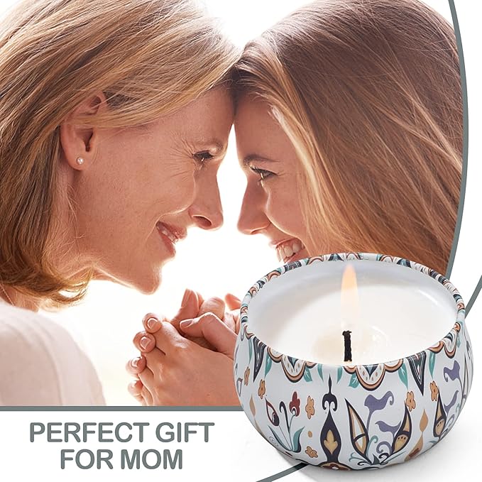 Scented Candle Gifts for Women Birthday Gift for Women Scented Candles for Home Aromatherapy Soy Wax Candle Jar Candles, Grey