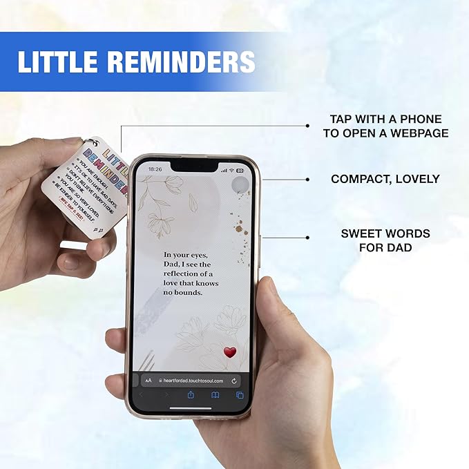 90 Messages in a Jar for Dad with NFC Keychain, Dad Birthday Gift, Gifts for Dad, Christmas Gifts for Dad, Dad Gifts from Daughter, Best Dad Ever Gifts, Dad Gifts