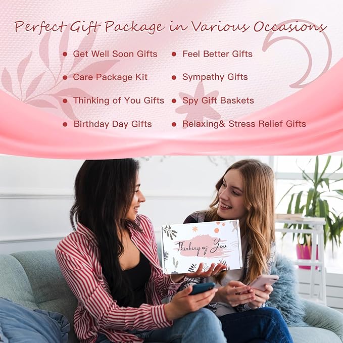 Get-Well Soon Gift Baskets for Women - Care Packge After Surgery Recovery - Self Care Gifts Thinking of You Gifts Feel Better Gift for Sick Friends